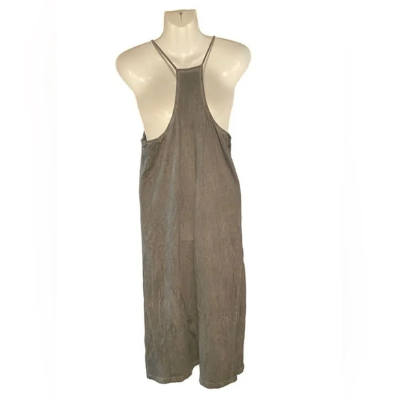 Organic Hemp Cotton Spaghetti Strap Racerback Slip Dress - Picture 3 of 5